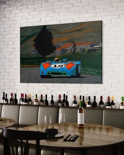 Original gemälde porsche 908 - original,